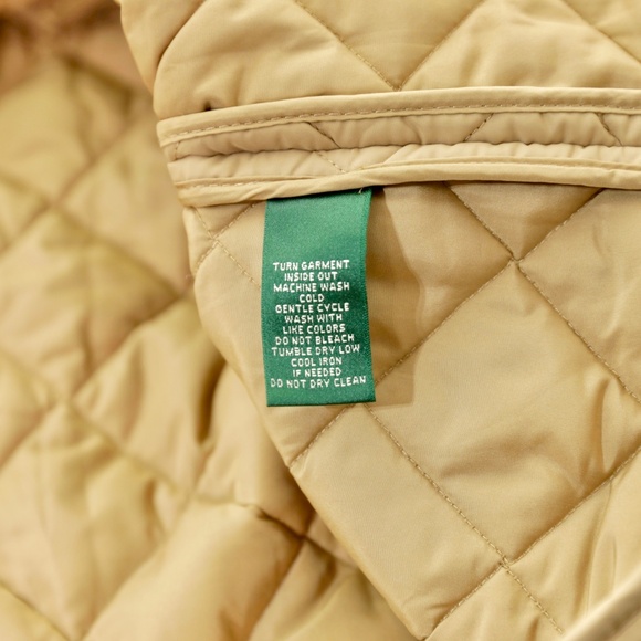 Lauren Ralph Lauren Diamond Quilted Button Snap Tan Lightweight Jacket Women 2X - Picture 6 of 6